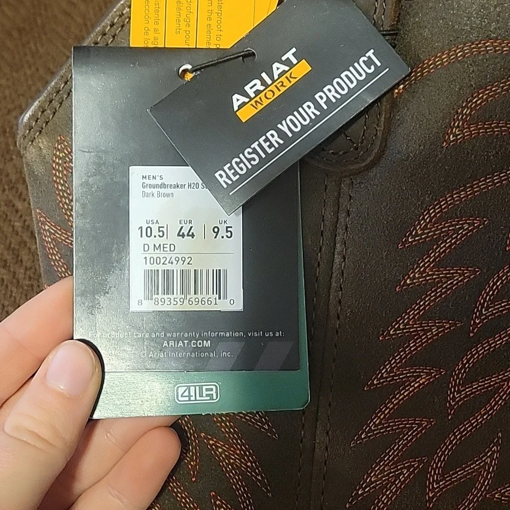 Brand New Men's Size 10.5 Ariat Work Boots - Picture 7 of 7